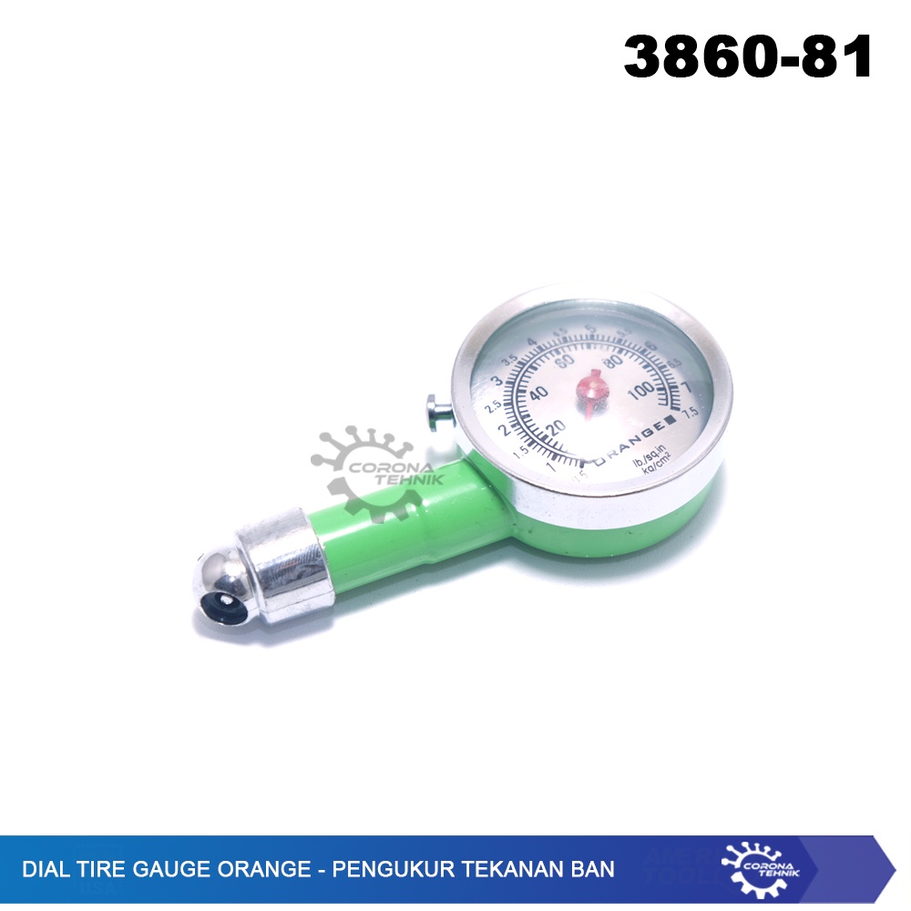 Pengukur Tekanan Ban - Dial Tire Gauge Orange