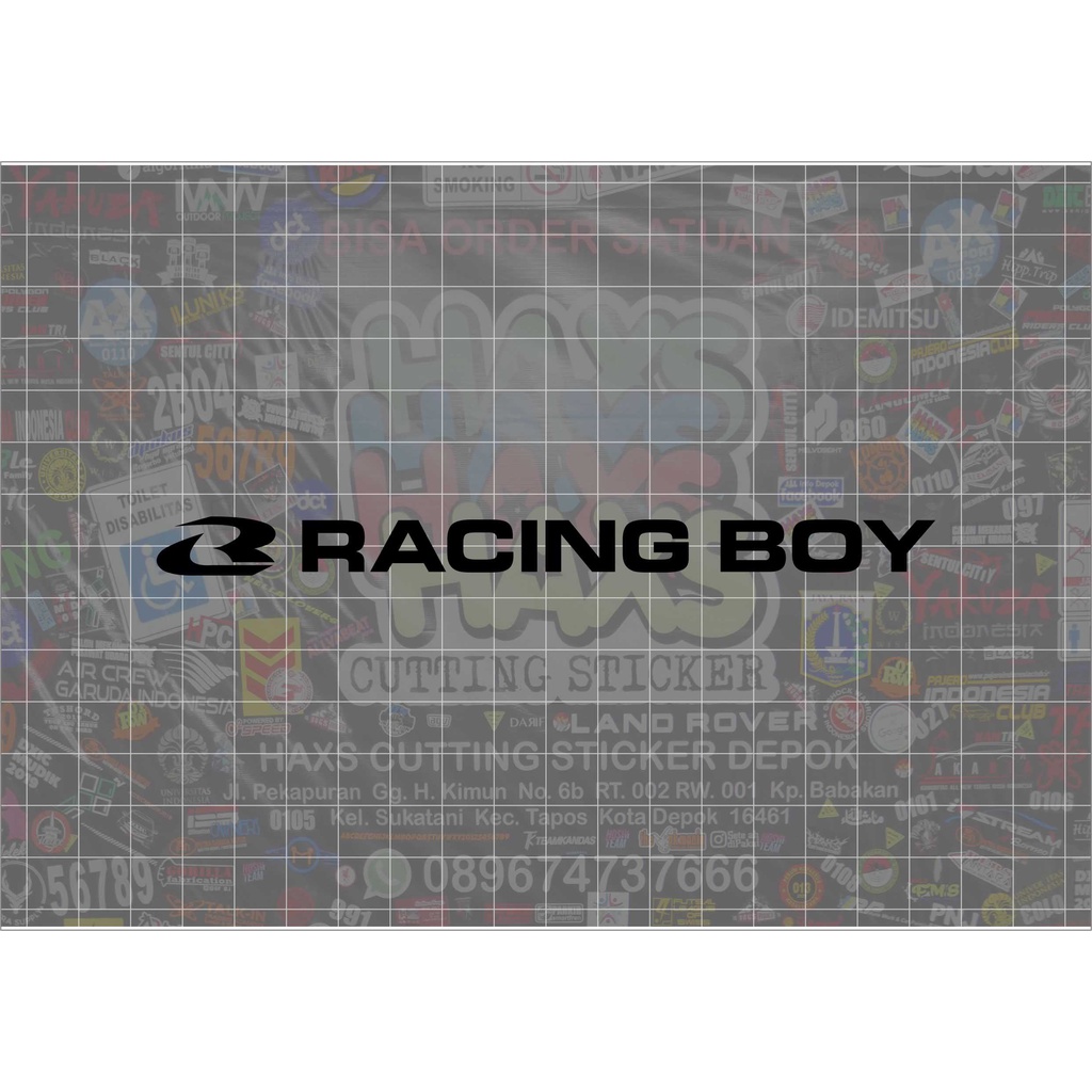 Cutting Sticker Racing Boy RCB Ukuran 15 Cm