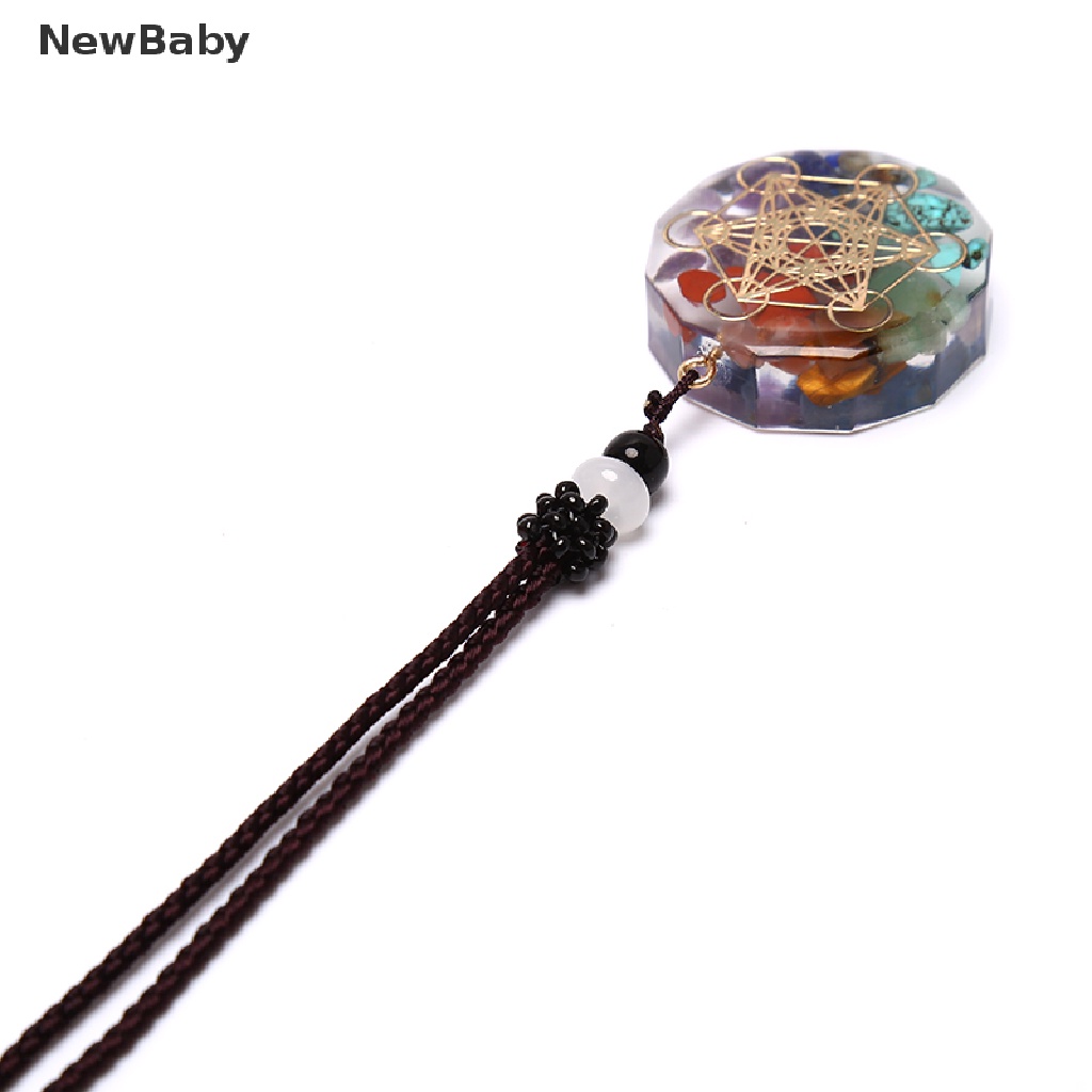 Newbaby Orgonite Kalung Tali Dengan Liontin Batu Chakra Penyembuh Energi Untuk Meditasi Bayi Handmade