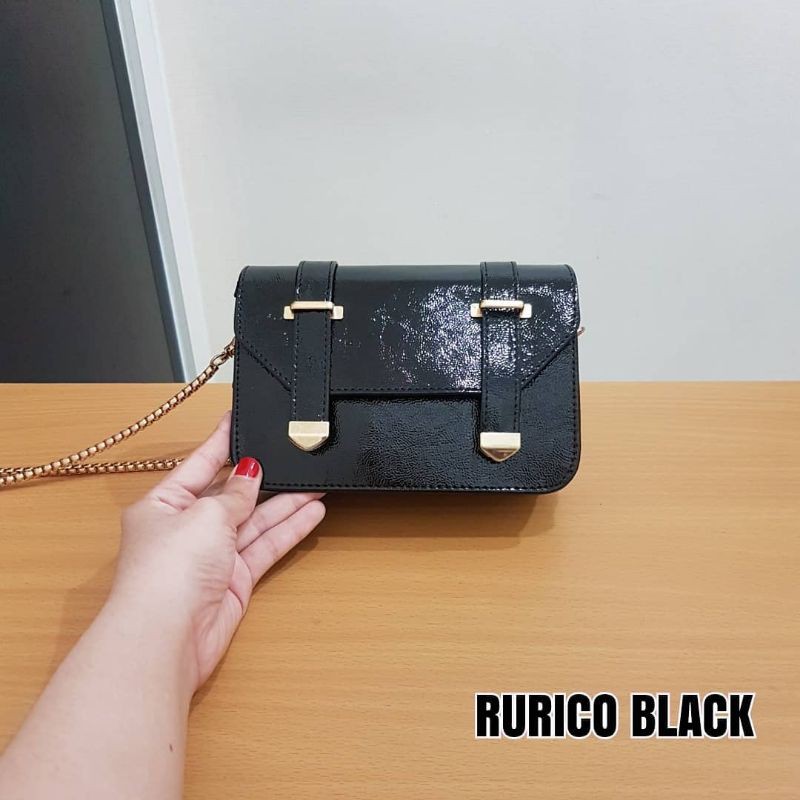 TAS SELEMPANG RURICO BLACK dan COKLAT SUSU