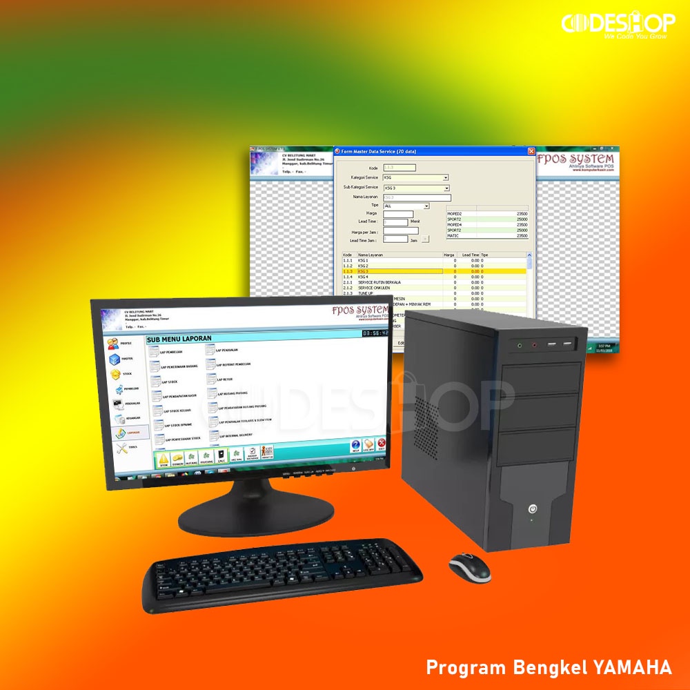 Software F-Pos System Bengkel Yamaha Program Aplikasi Kasir Yamaha Full Version Original