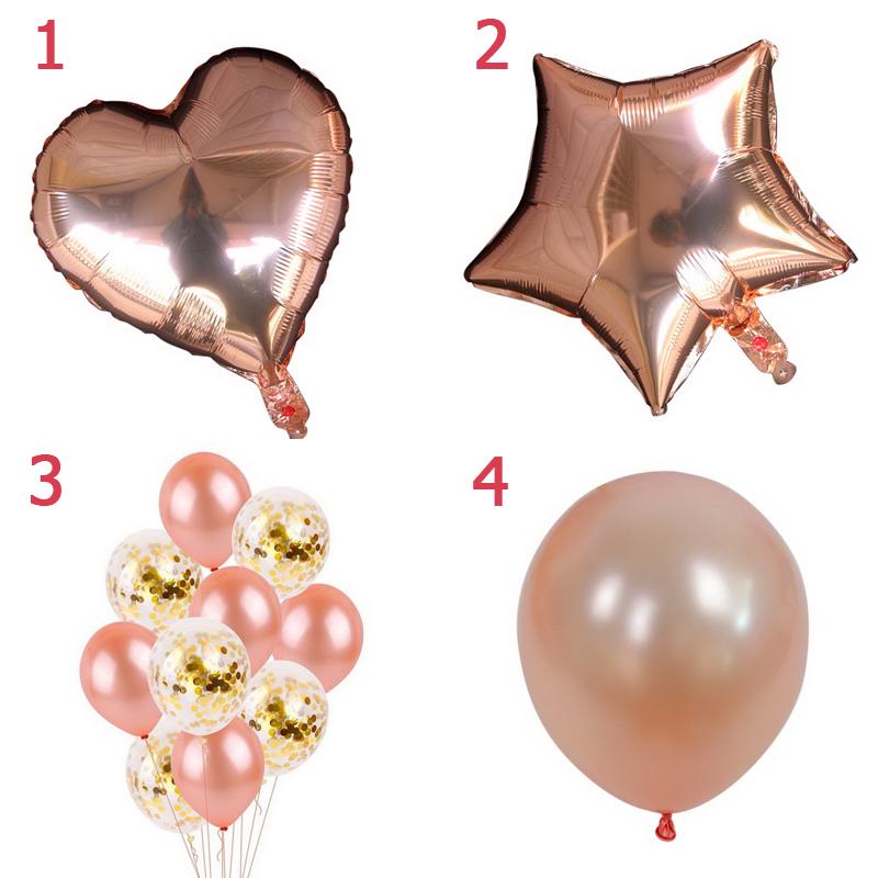  Rose  Gold  Star Paket Cinta Balon Dekorasi  Pernikahan 