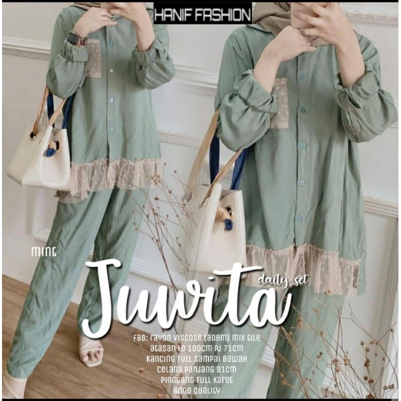 Setelan Juwita Daily Set rayon viscose mix tile setcel busui LD 100