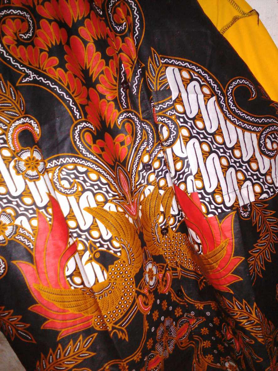 Kemeja Batik Pria Lengan Pendek Size M L Xl Xxl Bswart Batik Hrb026 Kenongo Hem Panjang Padi