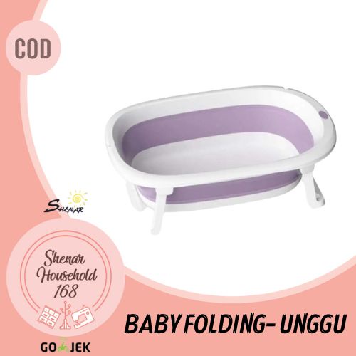 SHENAR , BAK MANDI BAYI LIPAT SERBAGUNA ELASTIS BABY FOLDING BATHTUB PERALATAN MANDI BAYI SERBAGUNA HEMAT TEMPAT PLASTIK