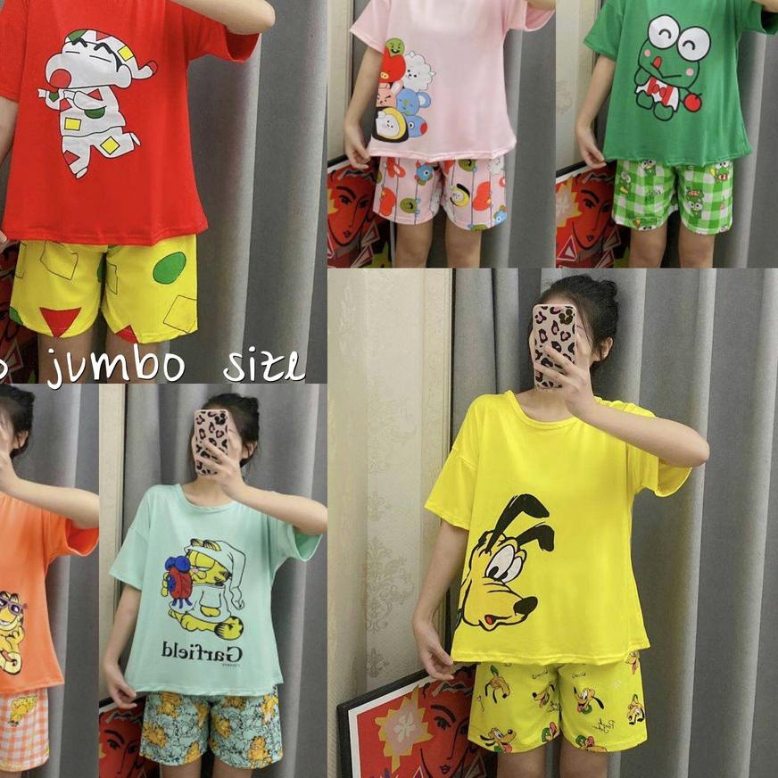 ⭐[Harga Grosir12.12⌉❤ HOTPANT PIYAMA WANITA IMPORT JUMBO SIZE