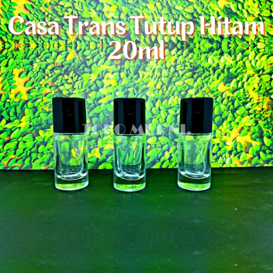 Botol Parfum Casa Trans Tutup Hitam 20ml