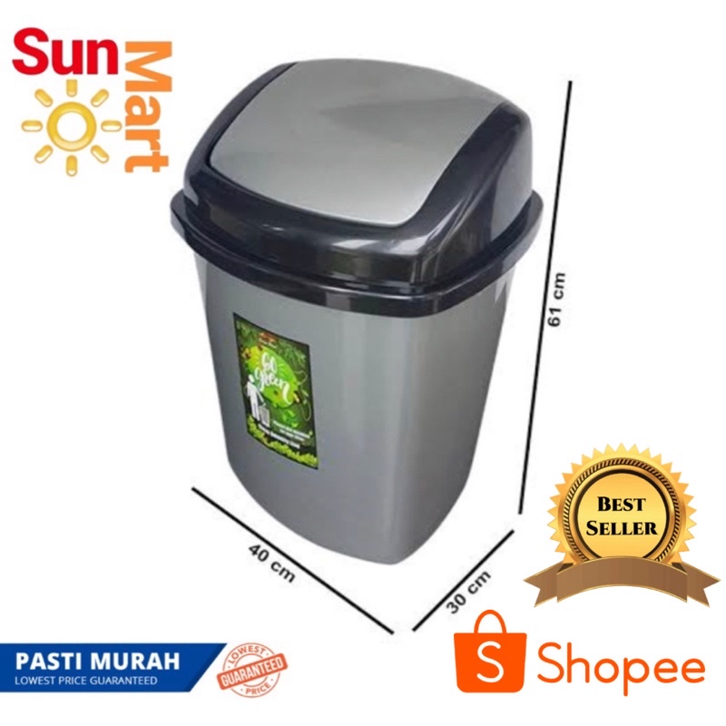 CLEARANCE SALE!  Tong Sampah RAGAZZA / Tempat Sampah tutup 55 liter