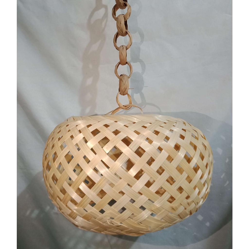 Trifaunicraft / KAP LAMPU LAMPION / anyaman bambu / dekorasi