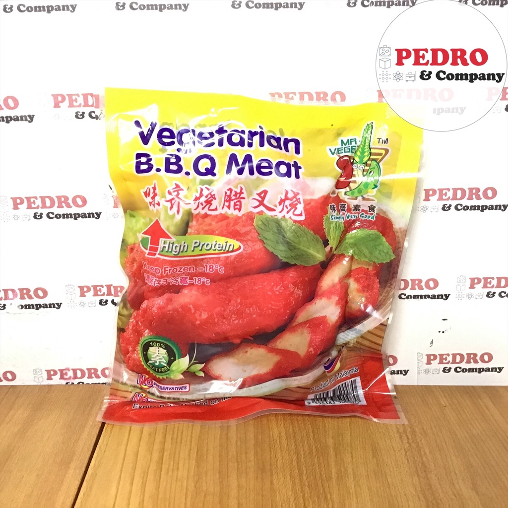 

FROZEN Mr vege vegetarian BBQ meat 240 gram - daging meatless analog