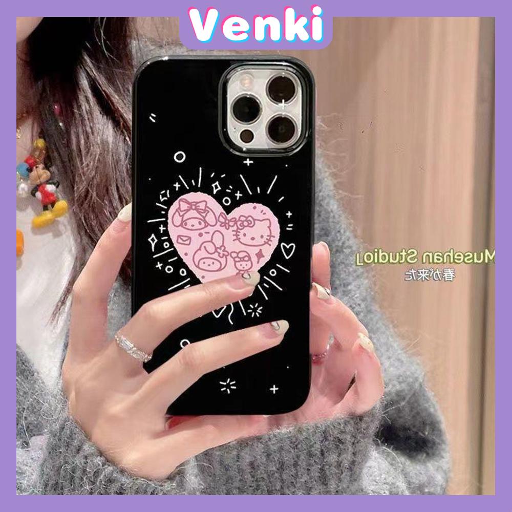 iPhone Case Silicone Soft Case Black Candy Case Big Hole Camera Protection Shockproof Pink Heart Cartoon Cute Style For iPhone 13 Pro Max iPhone 12 Pro Max iPhone 11 iPhone 7  Plus