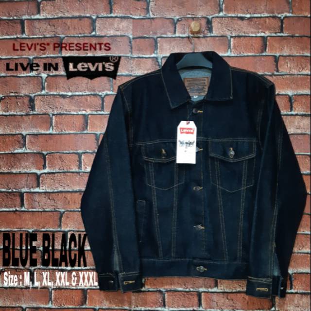 jaket jeans blue black
