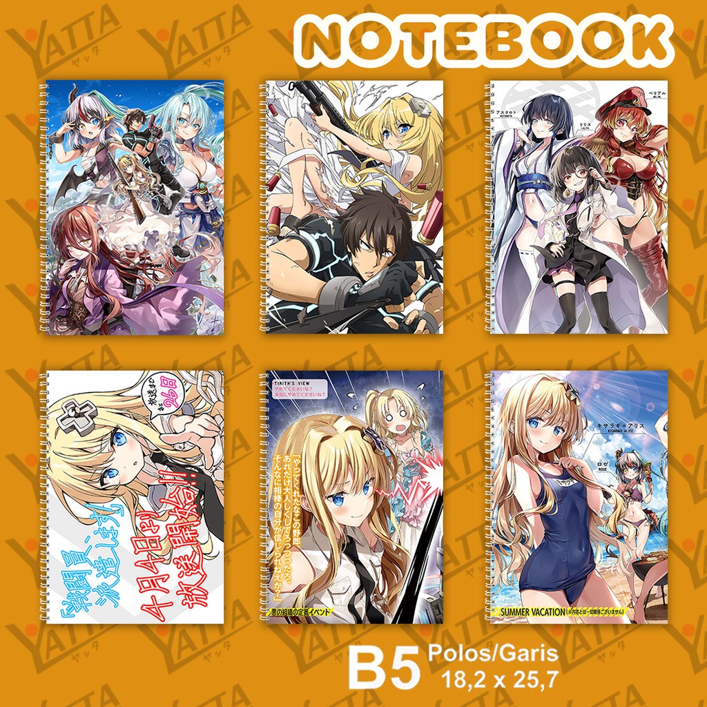 

Notebook Anime ukuran B5 18,2 cm x 25,7 cm Sentouin, Hakenshimasu!