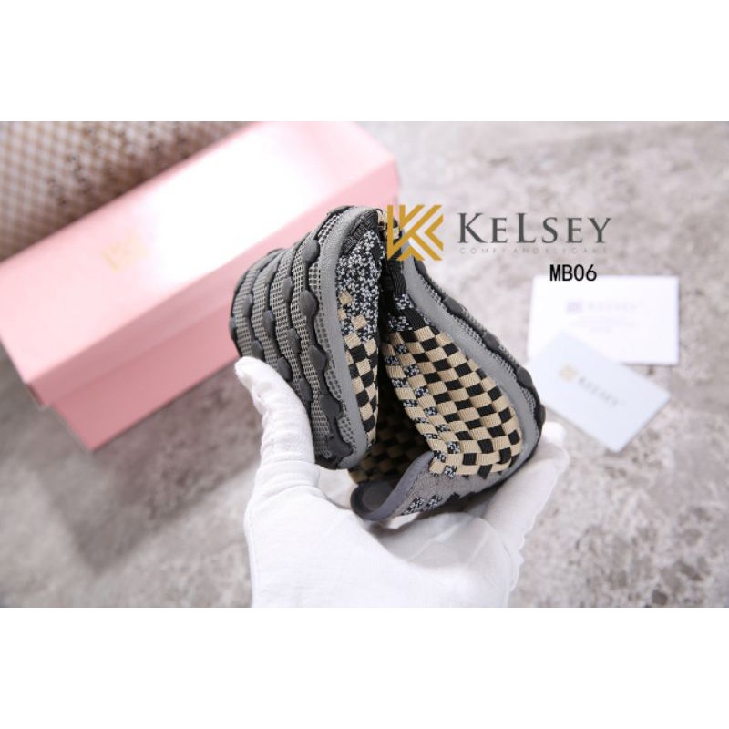 (GRATIS ALAS KAKI) Kelsey Sepatu Rajut Wanita  Kelsey / Sepatu Flat Rajut Wanita  MB06 Flats Shoes Rajut anyaman