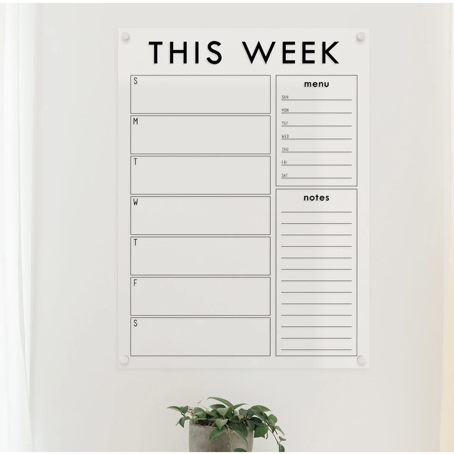 Papan Jadwal Akrilik | Wall Planner | Schedule Board | Papan Jadwal