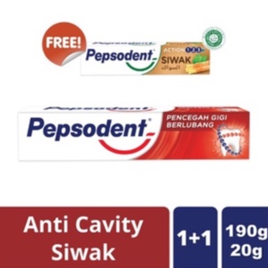 Pepsodent White 190gr + Pepsodent Siwak 25g