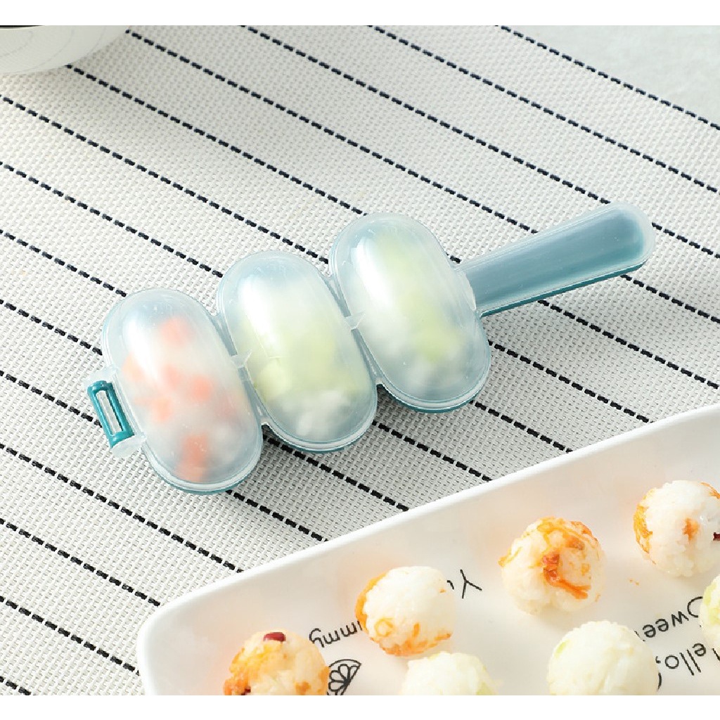 [DEASTORE] RICE BALL MOLDS - SUSHI MOLD MAKER DIY - CETAKAN NASI BENTO BULAT BOLA - CETAKAN RICE BALL - RICE BALL SHAKER BENTO