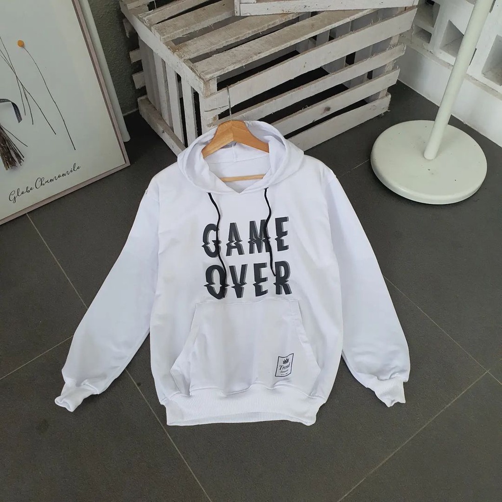 Hoodie Game Over Sweater Hoodie Gaya Casual Terbaru