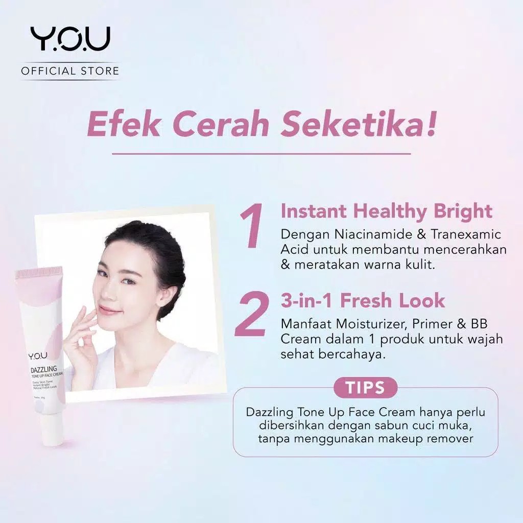 You Dazzling Tone Up Face Cream / Krim Wajah 20gr