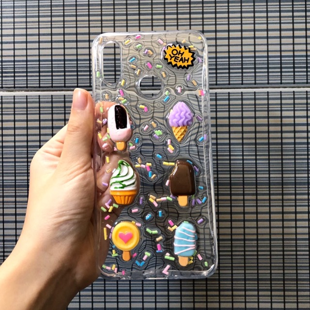 Ice Cream 3D Case Oppo Reno 7 4G 5G 6 5 4 3 2 2f 5f A95 A53 A33 A9 A5 2020 A71 A83