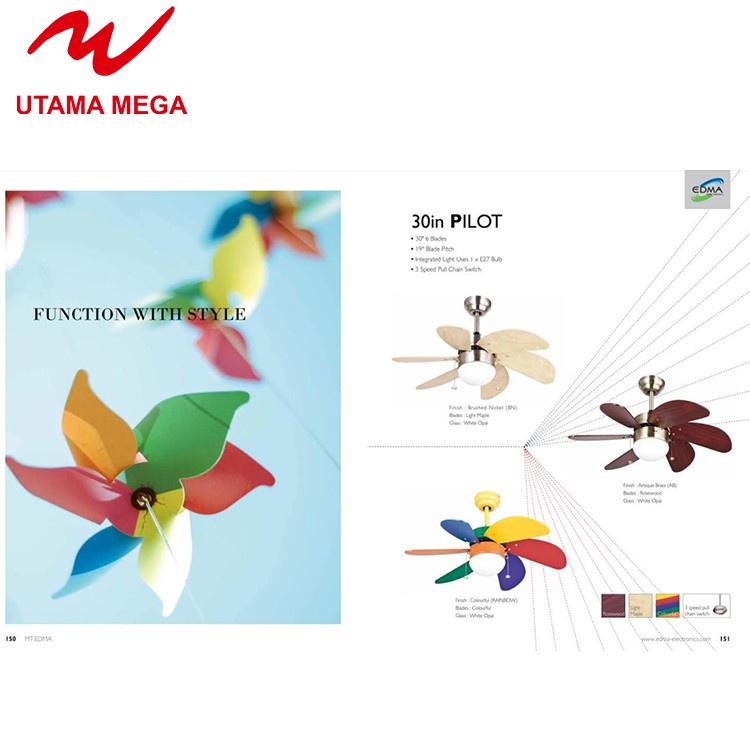 Kipas MT Edma 30IN Pilot Ceilling Fan