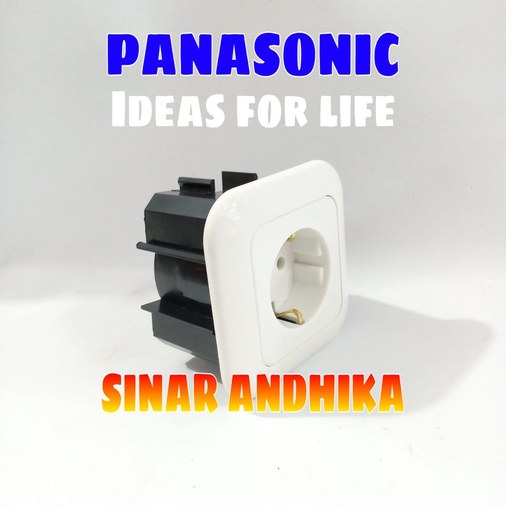 STOP KONTAK SINGLE NON CP PUTIH INBOW PANASONIC WEJP 1131-7+WEJ 5911N