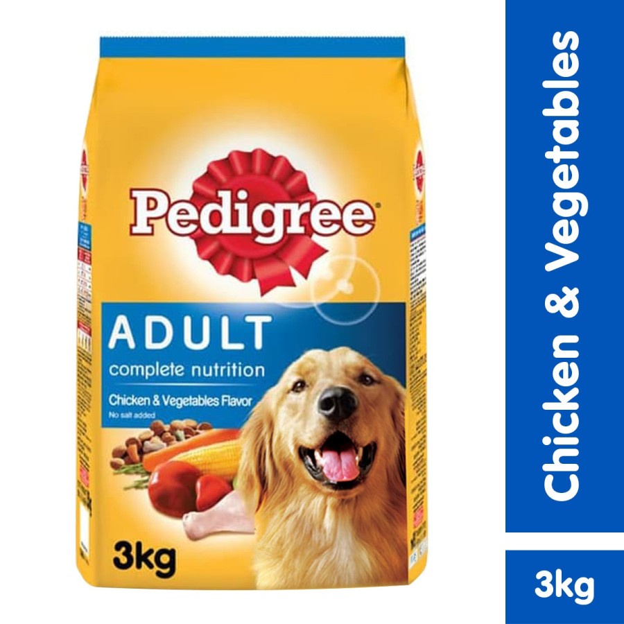 Pedigree Chicken Vegetables 3 kg Makanan Anjing Kering Adult Dog Food