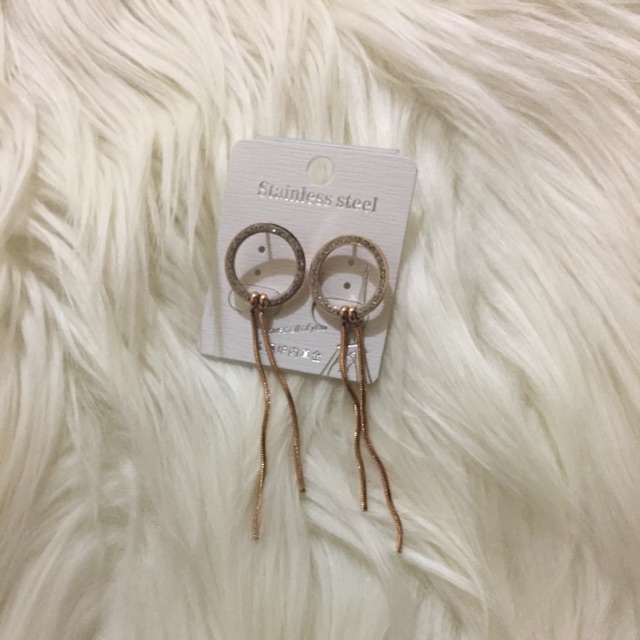 anting titanium round long bulat panjang