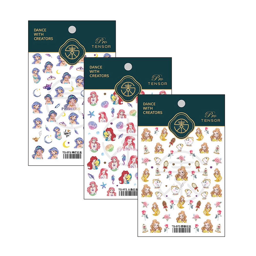 MXBEAUTY Cute Princess Nail Decals Teapot DIY Nail Art Decorations Cartoon Nail Stickers Shell Love Fashion Thin Tough Flowers Self Adhesive Manicure Accessories