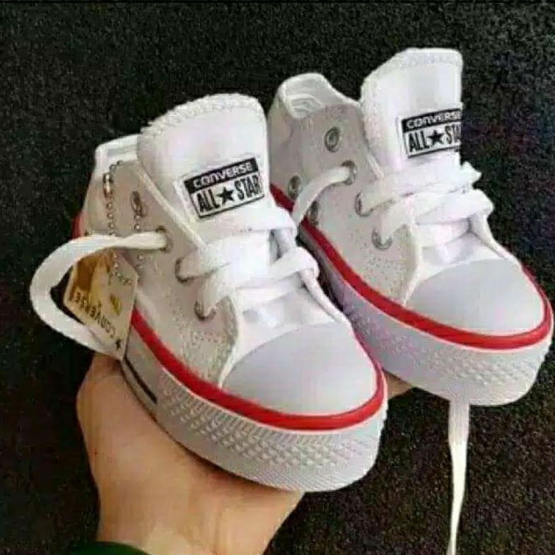 Sepatu anak laki dan sepatu anak perempuan converse all Star warna putih low america