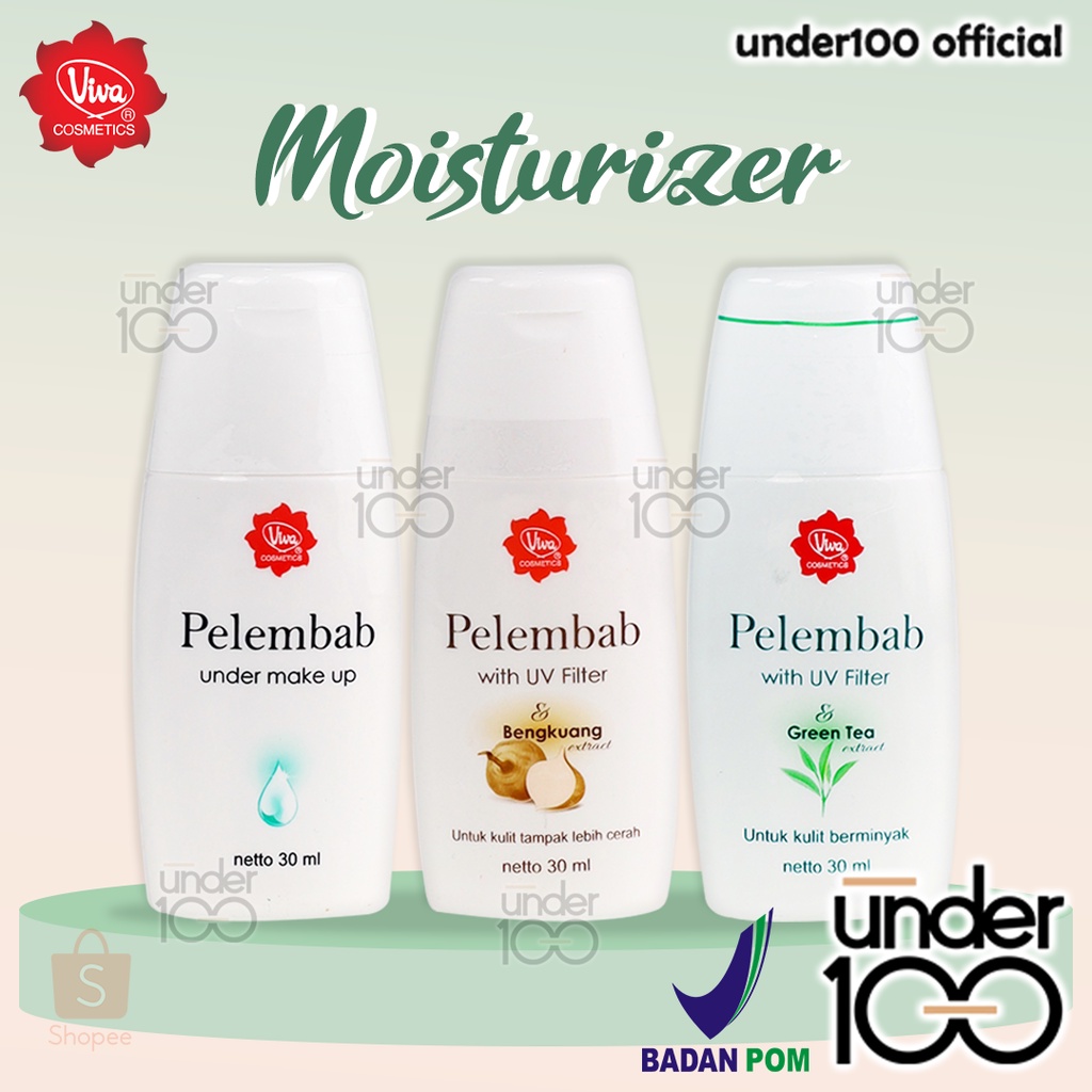 ❤ UNDER100 ❤ Viva Pelembab Under Make Up with UV Filter, Bengkuang/Green Tea Extract 30ml