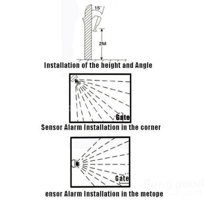 ORIGINAL - Jual : PIR Motion Sensor Alarm Dual Remote - Alarm Sensor Gerak