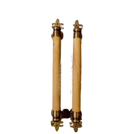 Handle Pintu Rumah Kayu Kuningan Antik 60 cm Asli Kuningan - ANNORABEAUTY