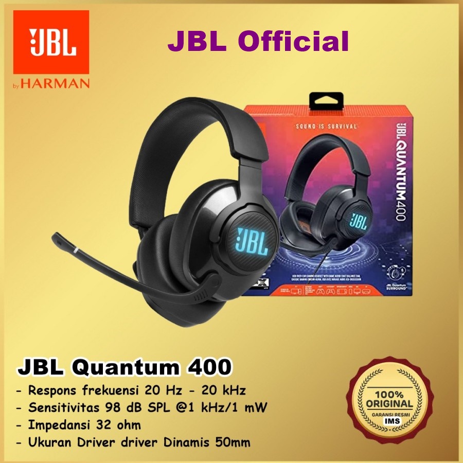 JBL Quantum 400 Gaming Headphones JBLQ400 Q400 Q 400 Headset JBL