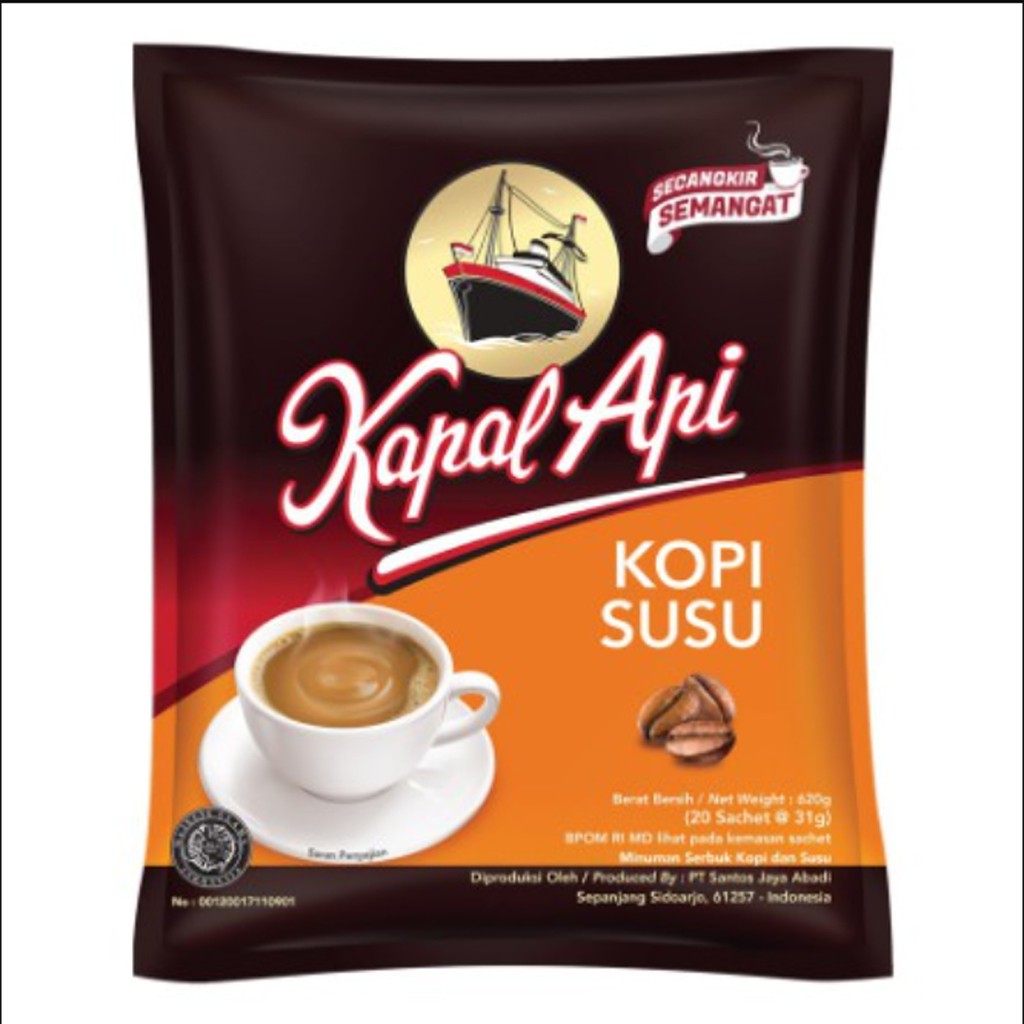 

Kopi Kapal Api Kopi Susu Sachet 31 Gram (10 Sachet)