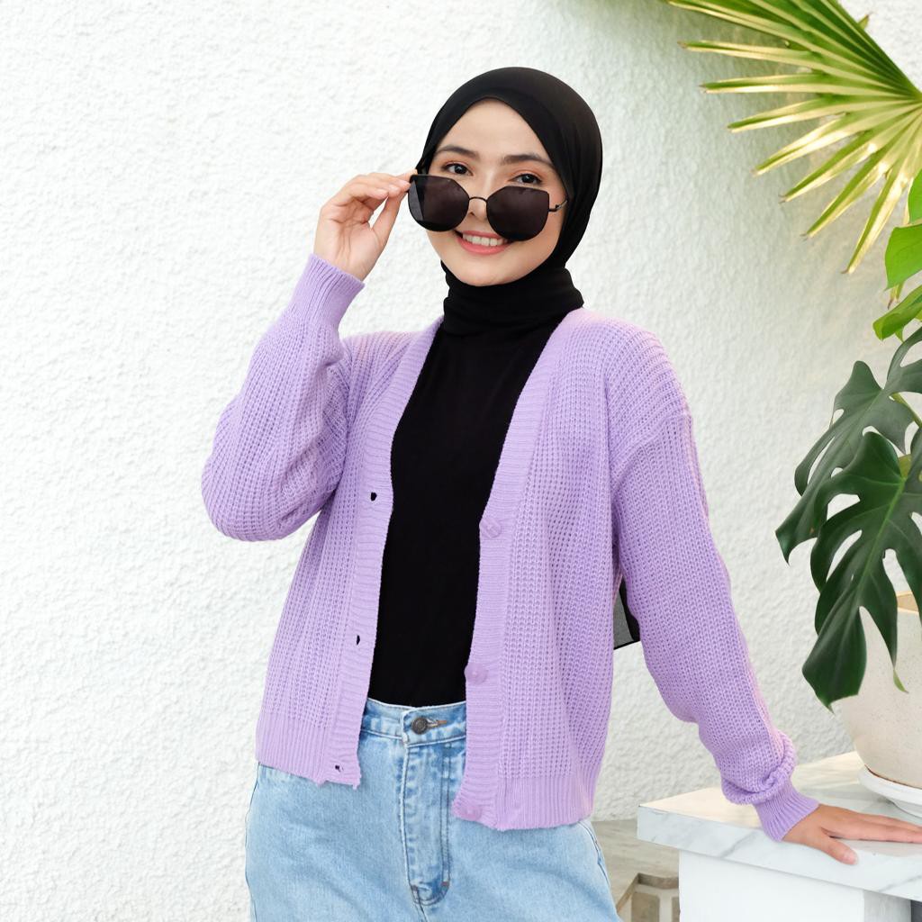 TEZY CROP CARDI - outer murah / cardigan murah / simple outer / cardigan wanita