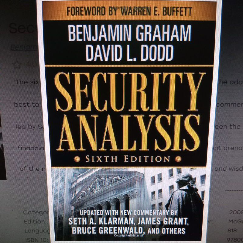 security analysis benjamin graham