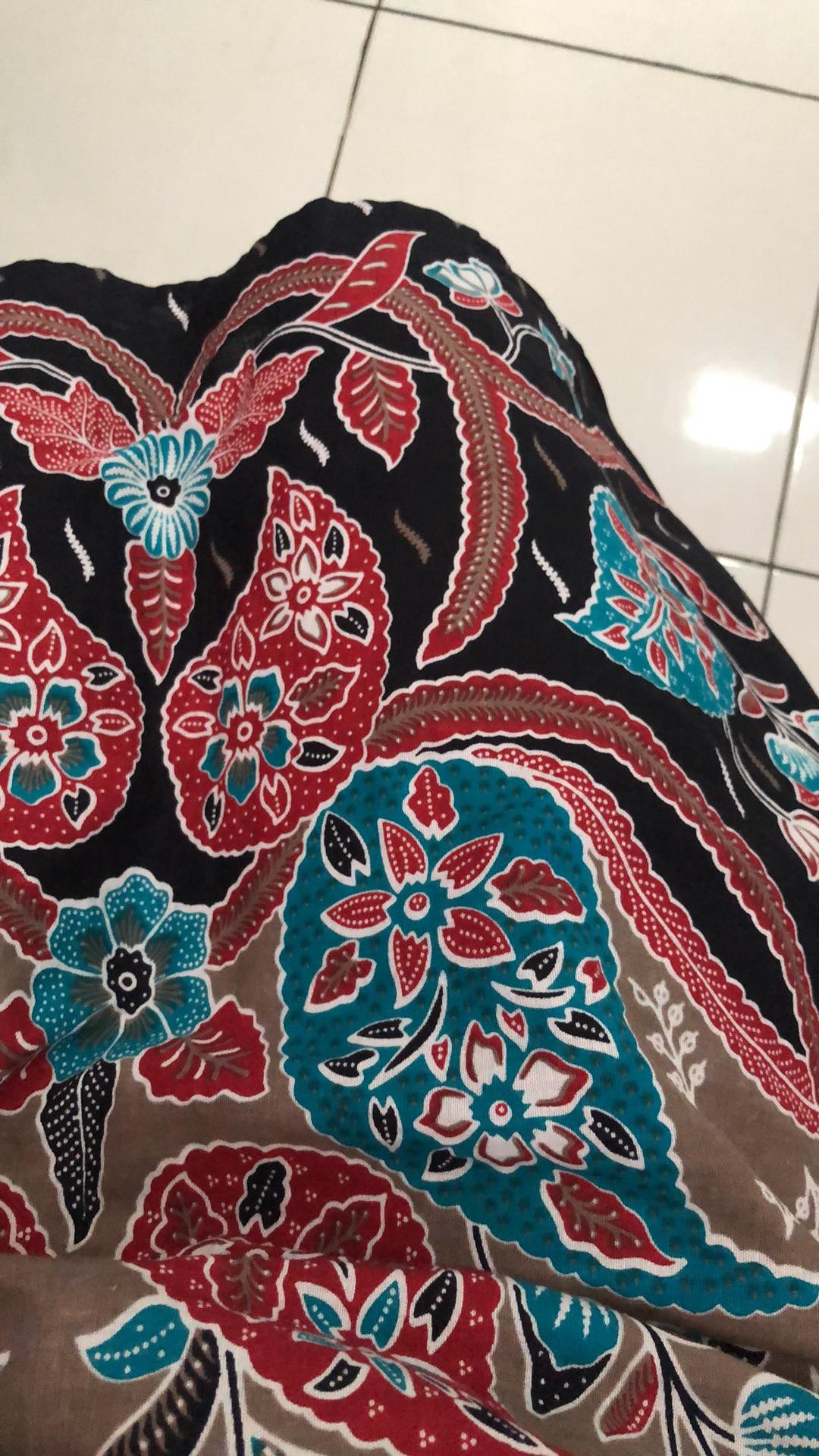 Tey-17 Batik Wanita Asj Sa Hrb026 Kenongo Kemeja Tosca Pendek