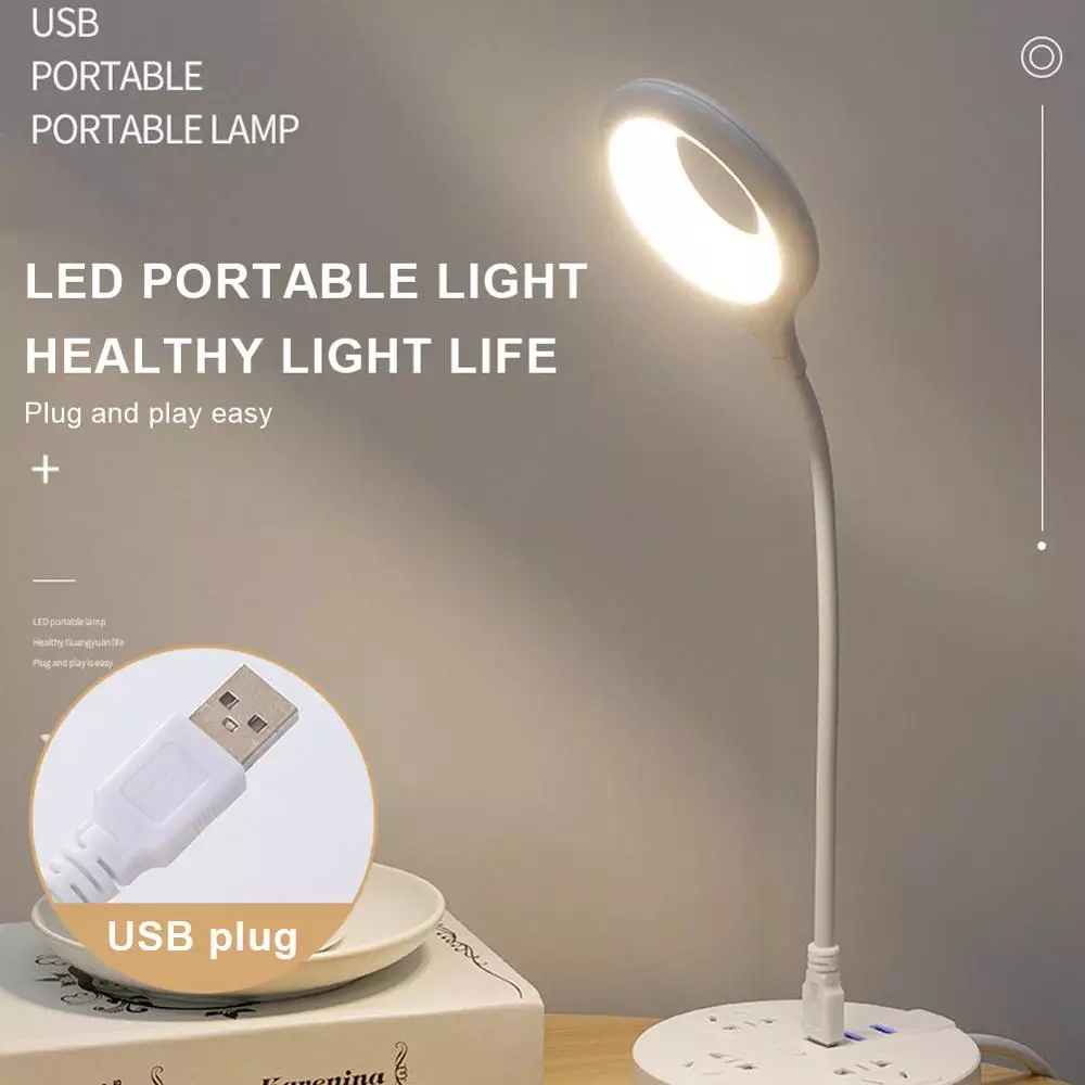 (Flexible) Lampu Baca Fleksibel Dengan Port Usb Untuk Meja Komputer