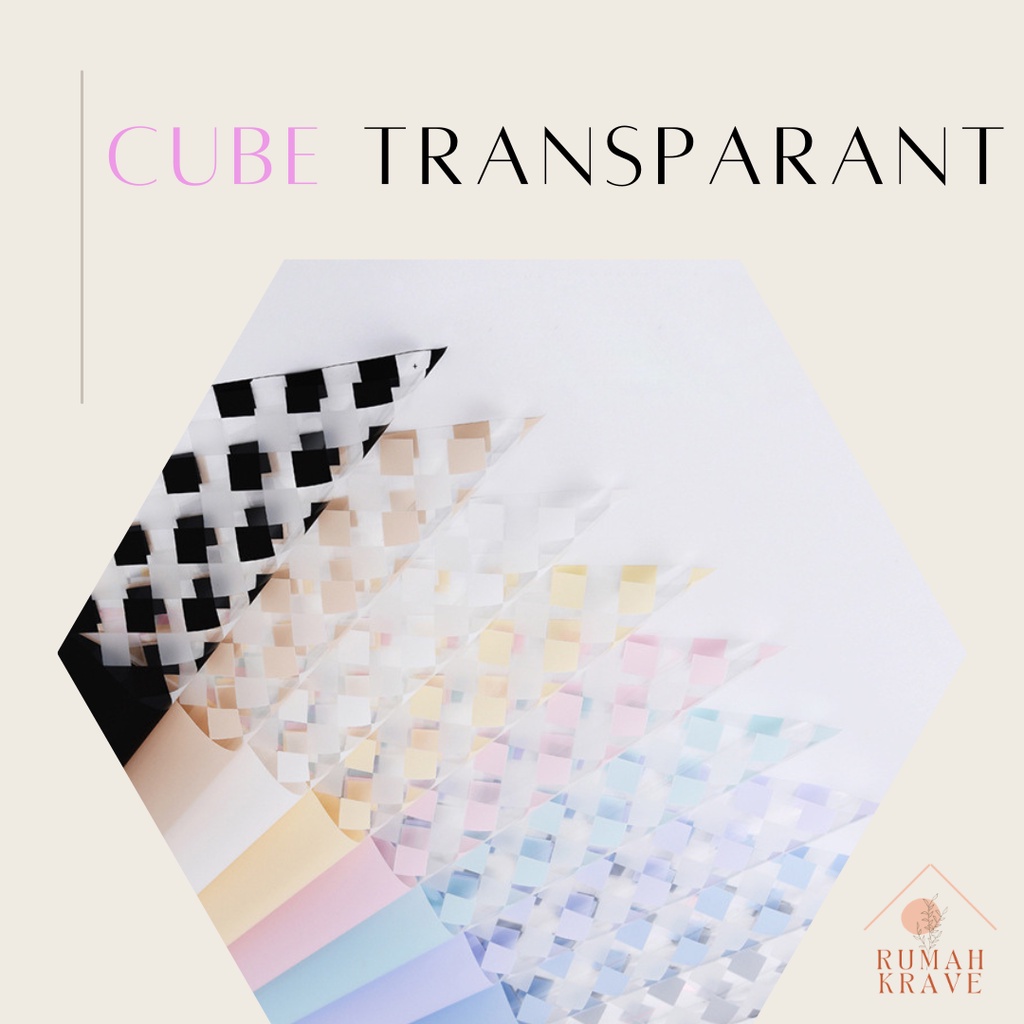 

RUMAH KRAVE - Cube Transparant Cellophane Wrapping Paper Kertas Bunga