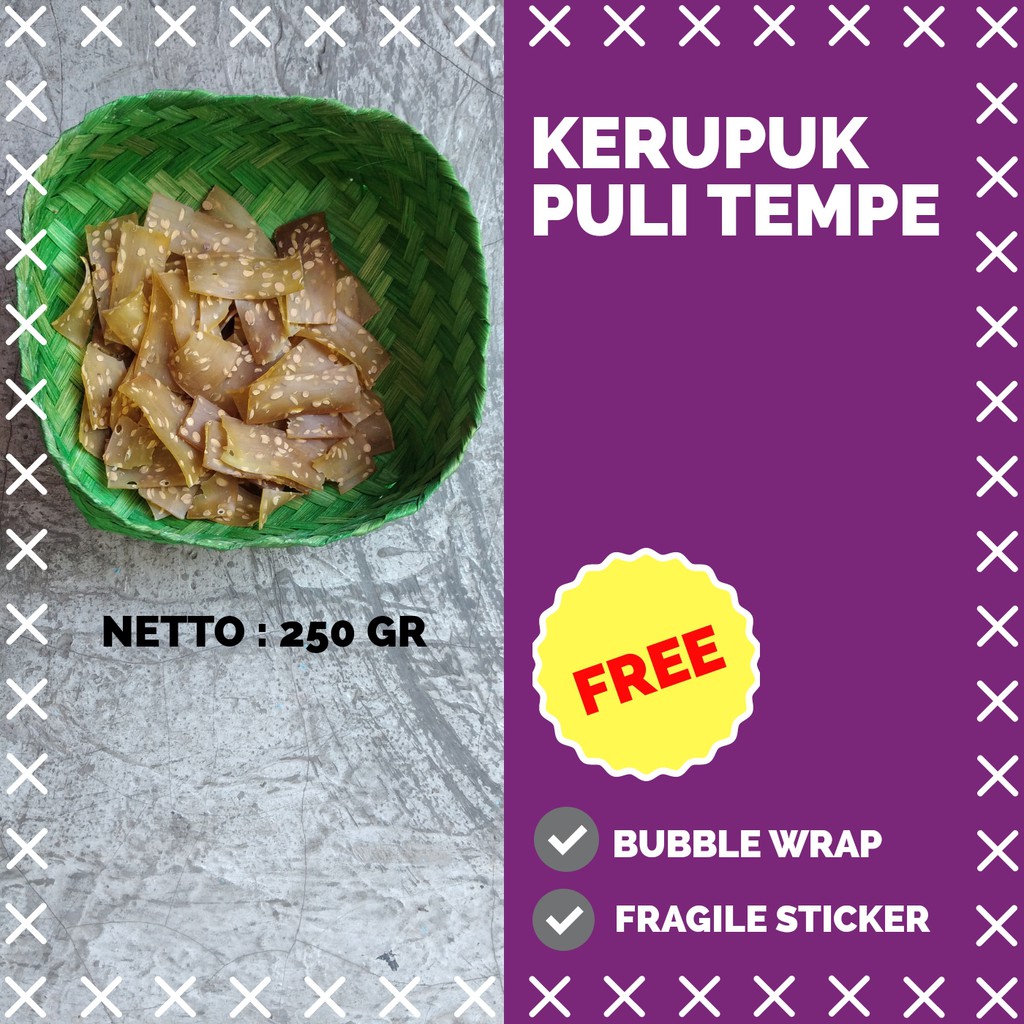 

KERUPUK PULI TEMPE MENTAH 250 GRAM