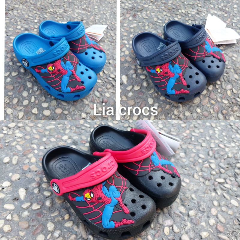 Crocs anak spiderman &amp; thomas / Sandal Crocs Anak