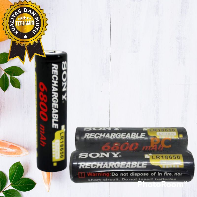 Baterai Cas Sony 18650 Batrey Battery LR18650 Rechargeable 6800mAh Li-ion 3,7V