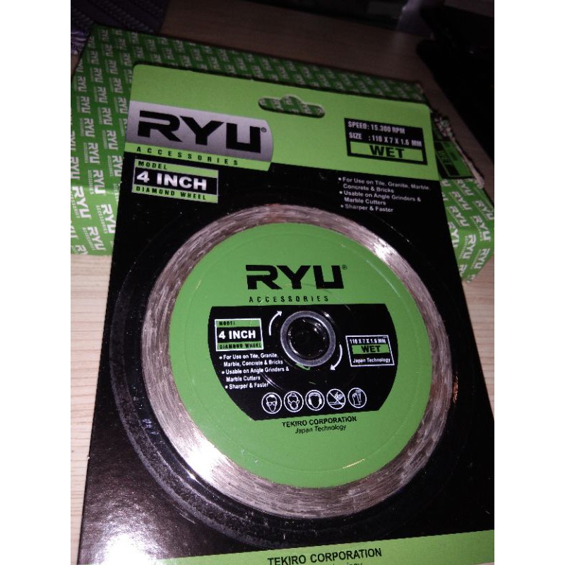 Diamond wheel RYU 4 inch Wet