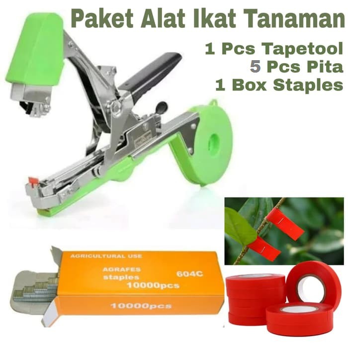 Alat pengikat Batang Tanaman atau Lanjaran Tomat, Anggur, Cabai, Melon - PAKET HEMAT TAPETOOL