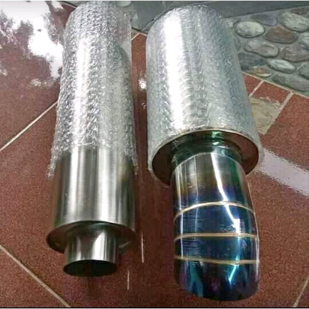 paket knalpot mobil Js racing Stainless blue knalpot racing mobil JS