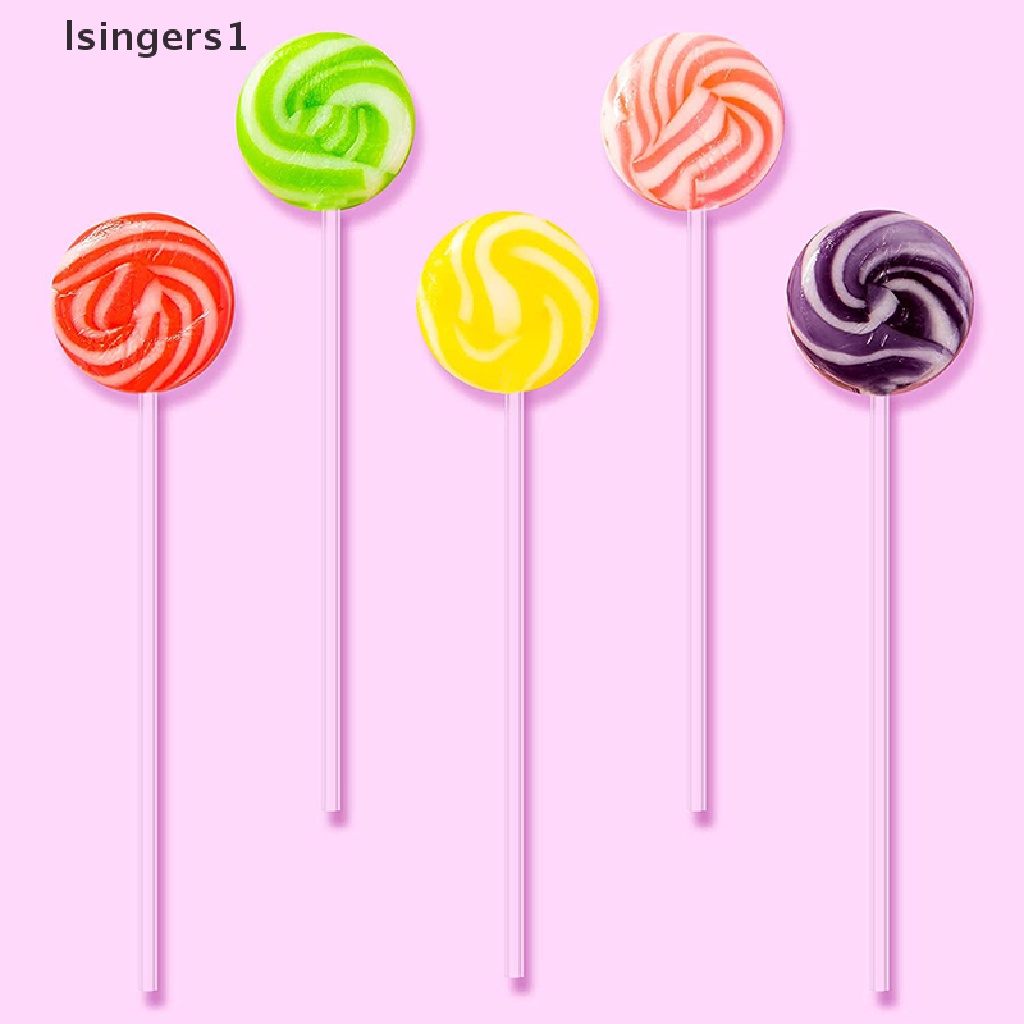 (lsingers1) 100pcs / Set Stick Cetakan Kue / Lollipop Bahan Plastik Akrilik Transparan