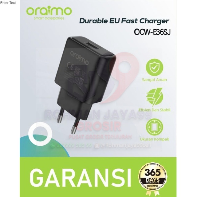 BATOK KEPALA ORAIMO OCW E36SJ OUTPUT 1,2A 5V Ori 100% ORAIMO GARANSI RESMI HARGA PROMO TER MURAH SE 