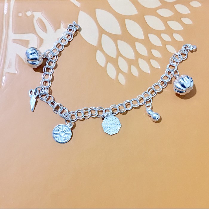 Gelang kaki bayi perak pakwa lonceng labu Diskon