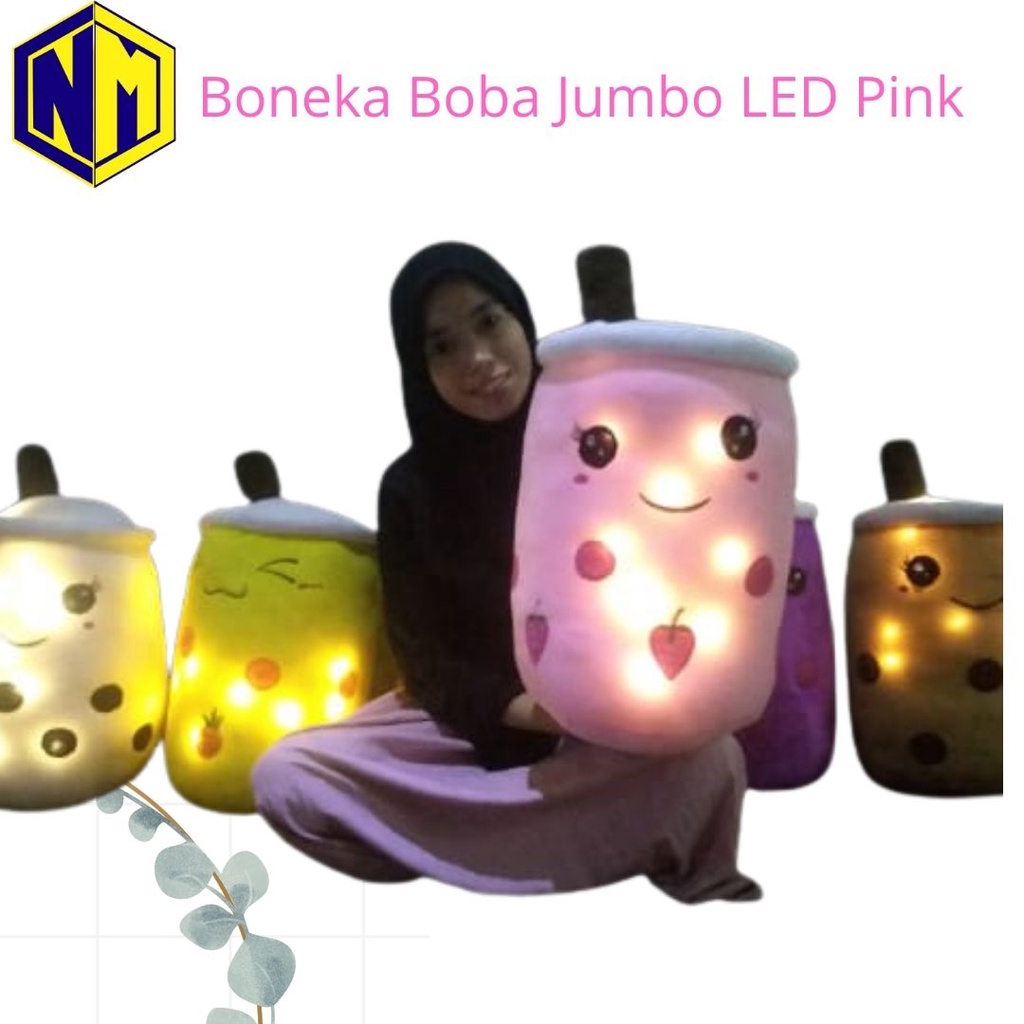 Bantal Boba Jumbo Sebesar Galon Boneka Boba Besar lampu LED Berlabel SNI Harga Murahbgt